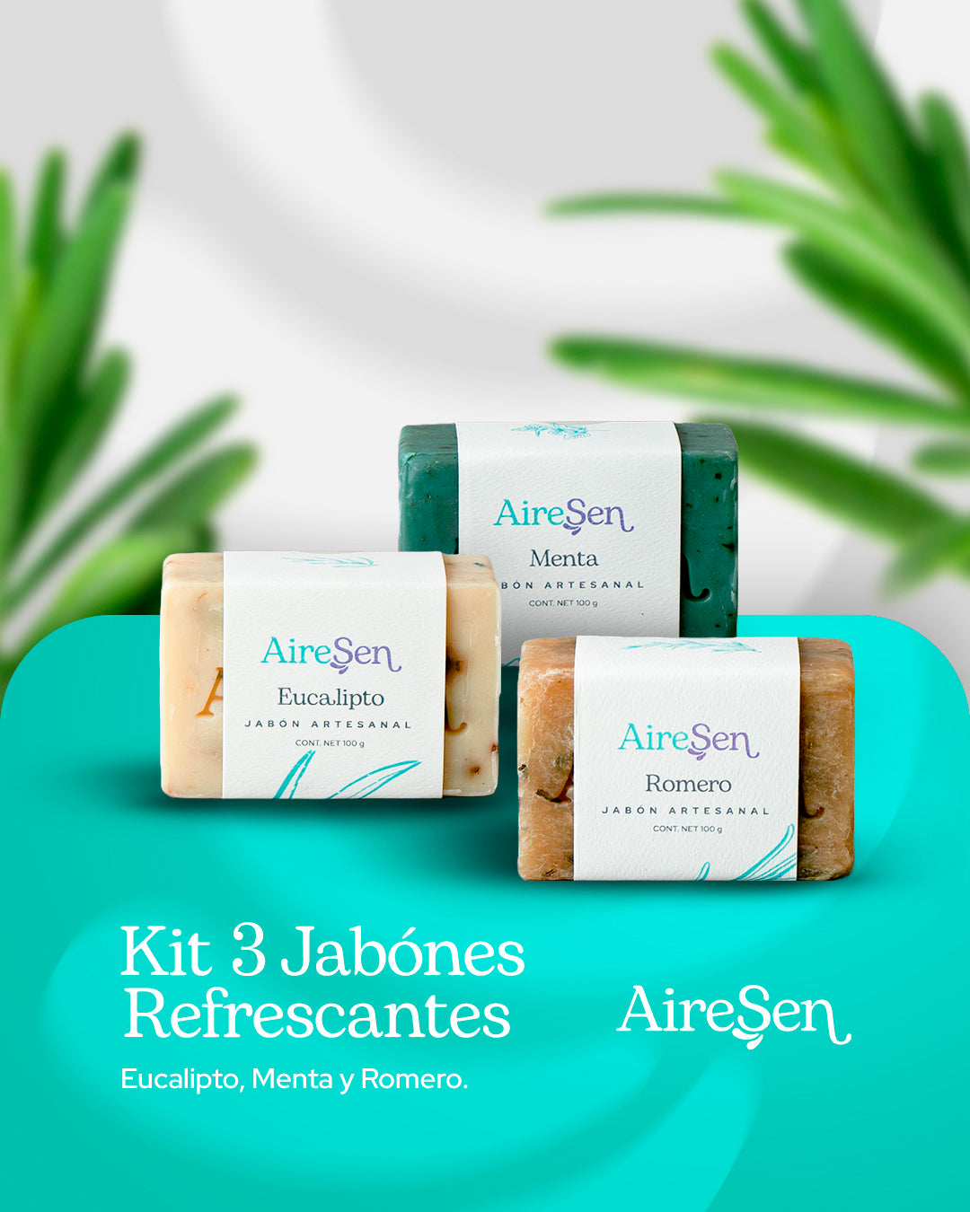 Kit 3 Jabones Refrescante